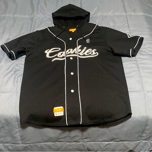 Cookies Pack Black Hooded Baseball Jersey